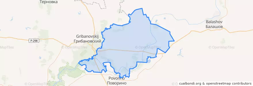 Mapa de ubicacion de Борисоглебский городской округ.