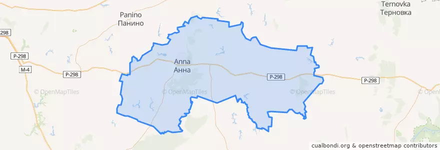 Mapa de ubicacion de Аннинский район.