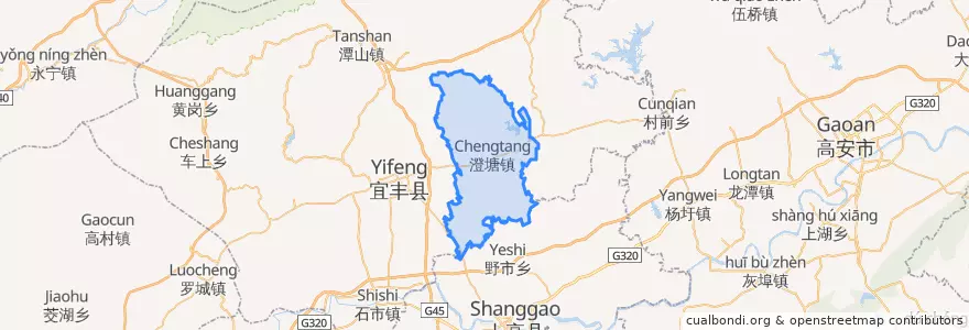 Mapa de ubicacion de 澄塘镇.