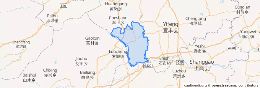 Mapa de ubicacion de 芳溪镇.
