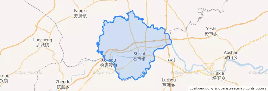 Mapa de ubicacion de 石市镇.