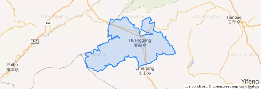 Mapa de ubicacion de 黄岗镇.