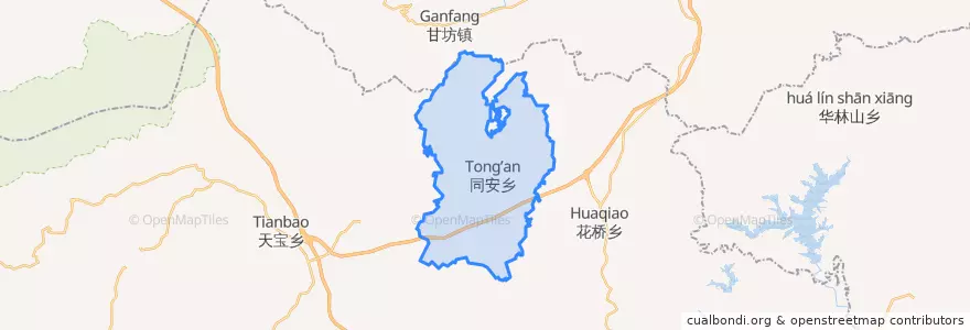 Mapa de ubicacion de 同安乡.