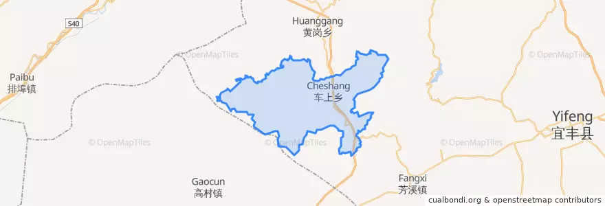 Mapa de ubicacion de 车上林场.