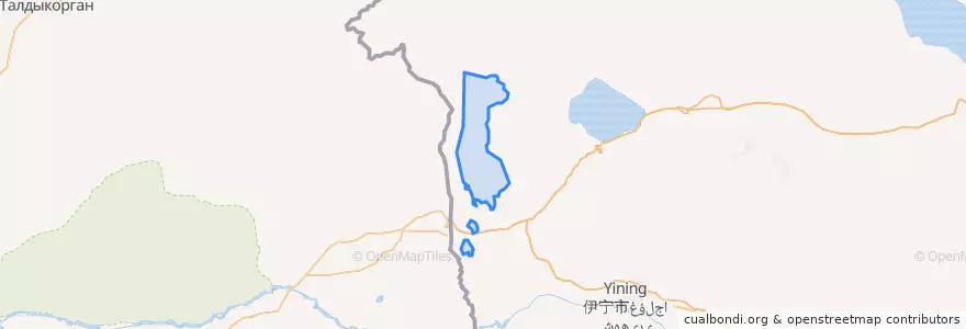 Mapa de ubicacion de 格干沟牧场.