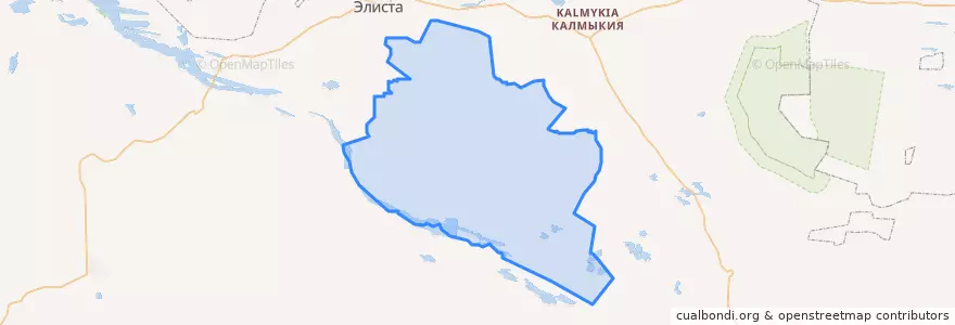 Mapa de ubicacion de Ики-Бурульский район.