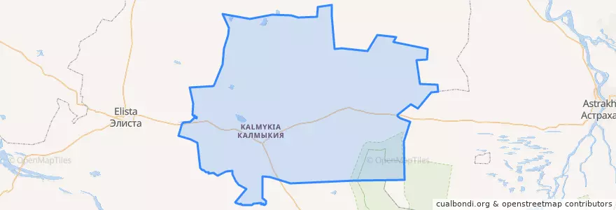 Mapa de ubicacion de Яшкульский район.
