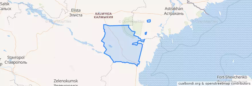 Mapa de ubicacion de Черноземельский район.