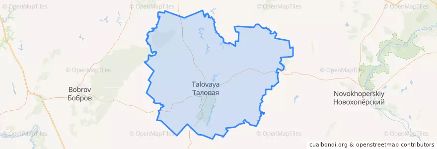 Mapa de ubicacion de Talovsky District.