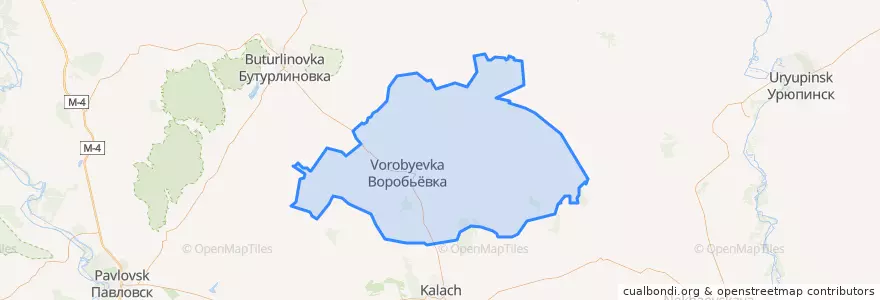 Mapa de ubicacion de Воробьёвский район.