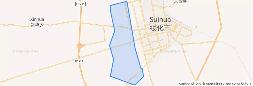 Mapa de ubicacion de Beilin Subdistrict.