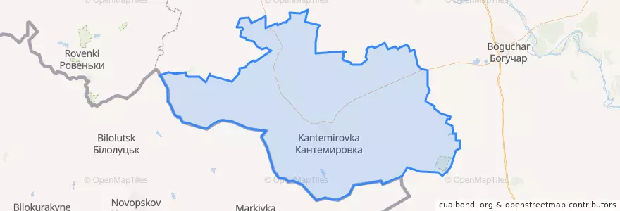 Mapa de ubicacion de Кантемировский район.