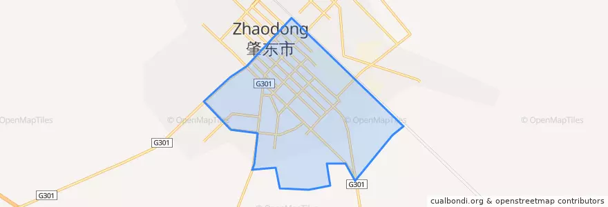 Mapa de ubicacion de Chaoyangqu Subdistrict.