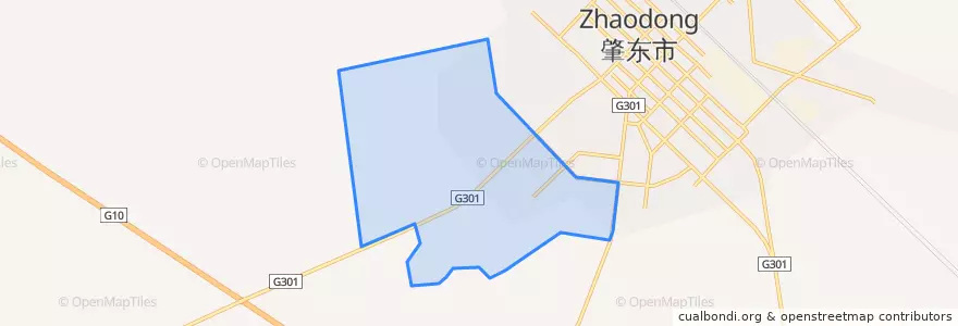 Mapa de ubicacion de Xiyuanqu Subdistrict.