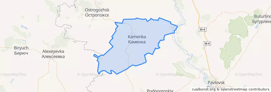 Mapa de ubicacion de Каменский район.