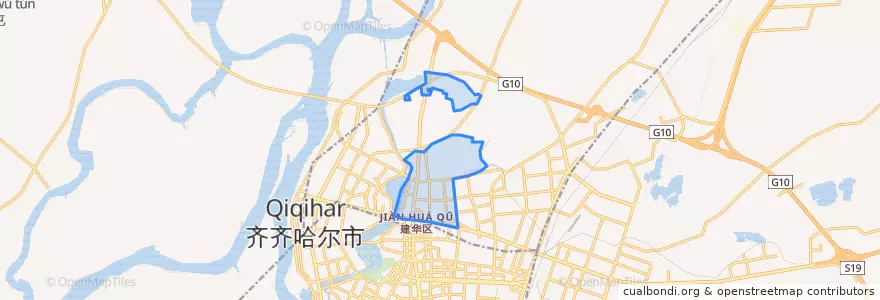 Mapa de ubicacion de Xidaqiao Subdistrict.