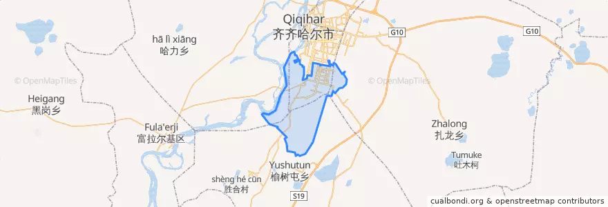 Mapa de ubicacion de 大民街道.