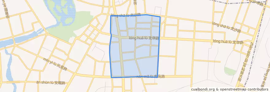 Mapa de ubicacion de Zhengyang Subdistrict.