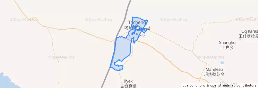 Mapa de ubicacion de 二工镇.