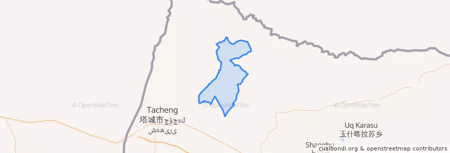Mapa de ubicacion de 阿不都拉乡.