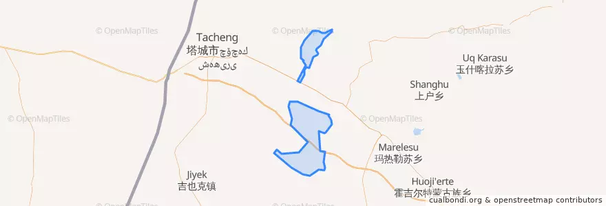 Mapa de ubicacion de 恰合吉牧场.