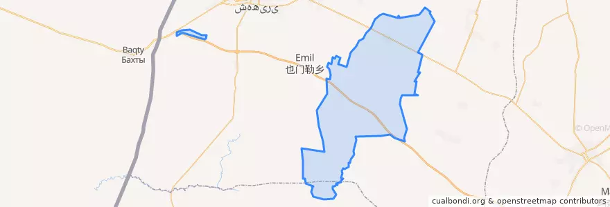 Mapa de ubicacion de 博孜达克农场.