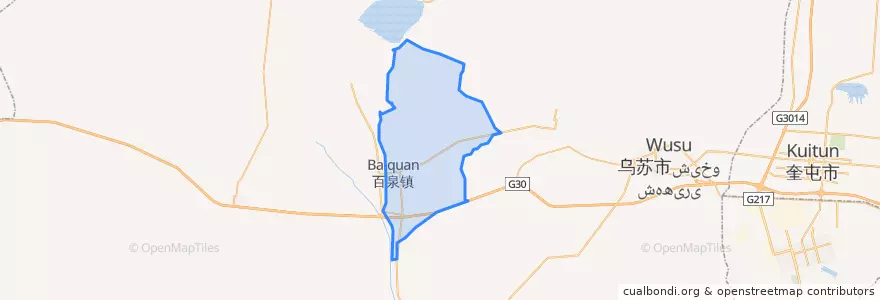 Mapa de ubicacion de 百泉镇.
