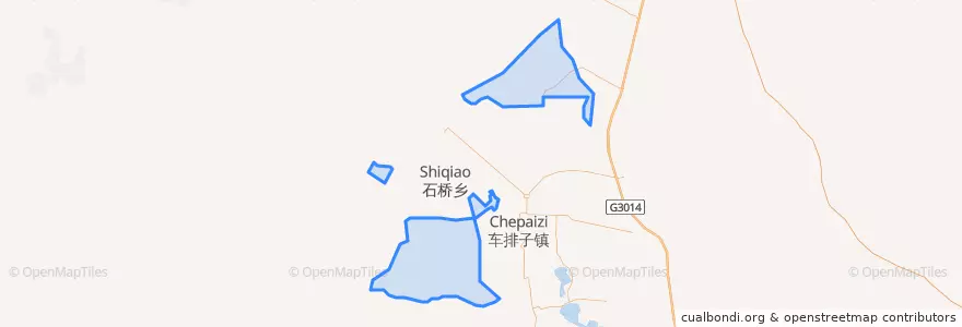 Mapa de ubicacion de 甘家湖牧场.