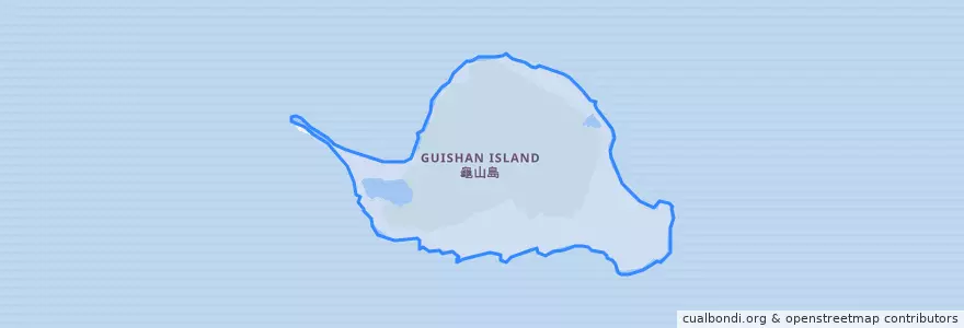 Mapa de ubicacion de Guishan Island.