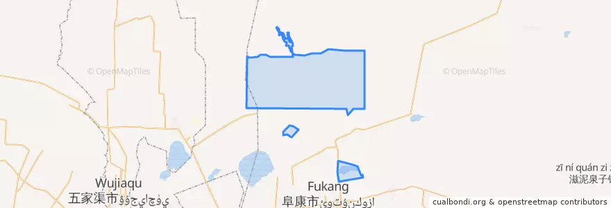Mapa de ubicacion de 兵团二二二团.