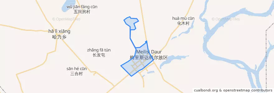 Mapa de ubicacion de 梅里斯街道.