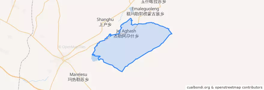 Mapa de ubicacion de 杰勒阿尕什镇.