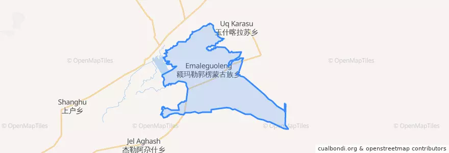 Mapa de ubicacion de 额玛勒郭楞蒙古民族乡.