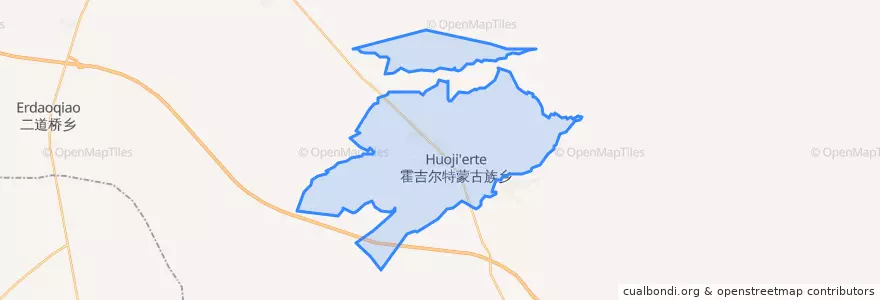 Mapa de ubicacion de 霍吉尔特蒙古民族乡.