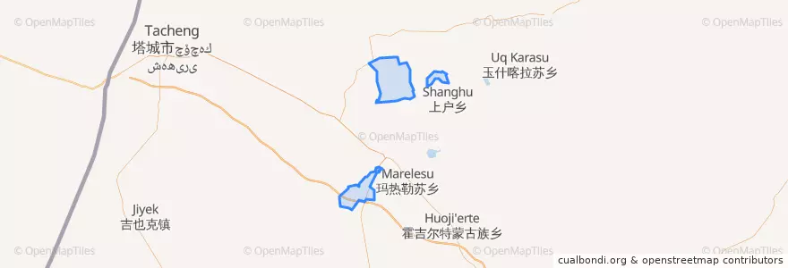 Mapa de ubicacion de 二支河牧场.