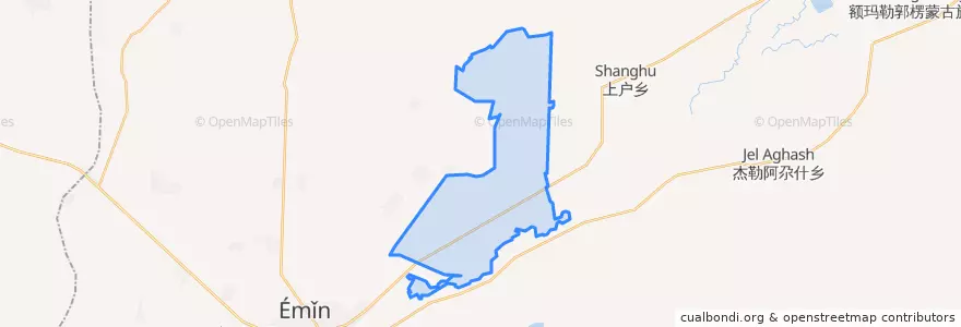 Mapa de ubicacion de 阔什比克良种场.