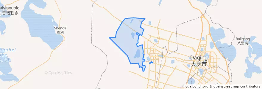 Mapa de ubicacion de 喇嘛甸镇.