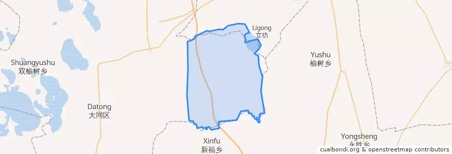 Mapa de ubicacion de 祝三乡.