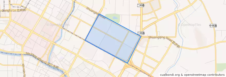 Mapa de ubicacion de 双桥子街道 / Shuangqiaozi.