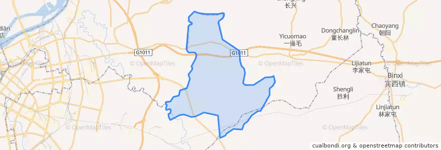 Mapa de ubicacion de 向阳乡.