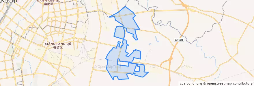 Mapa de ubicacion de 香坊实验农场地区.