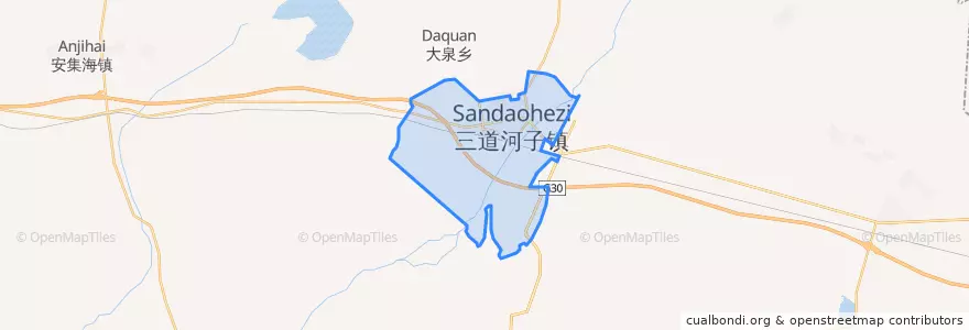 Mapa de ubicacion de 三道河子镇.