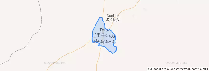 Mapa de ubicacion de 托里镇.