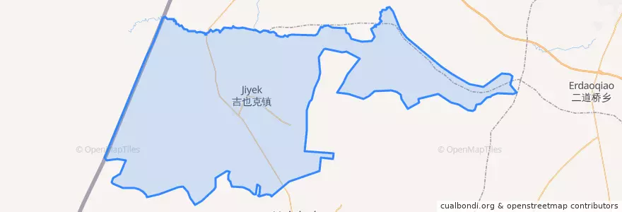 Mapa de ubicacion de 吉也克镇.