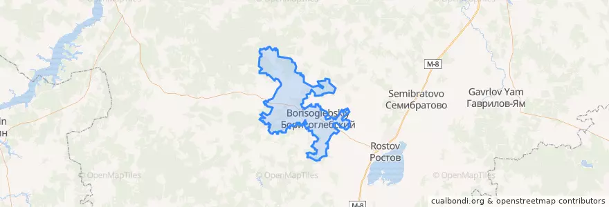 Mapa de ubicacion de Борисоглебское сельское поселение.