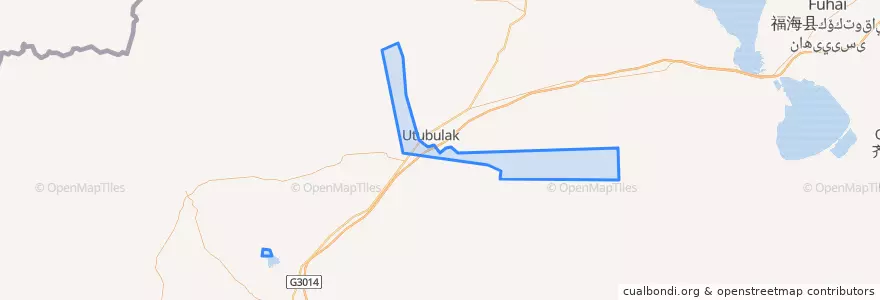 Mapa de ubicacion de 巴尕乌图布拉格牧场.