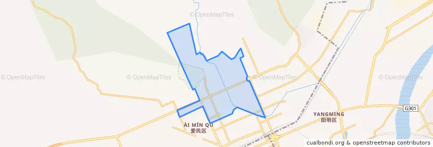 Mapa de ubicacion de Beishan Subdistrict.