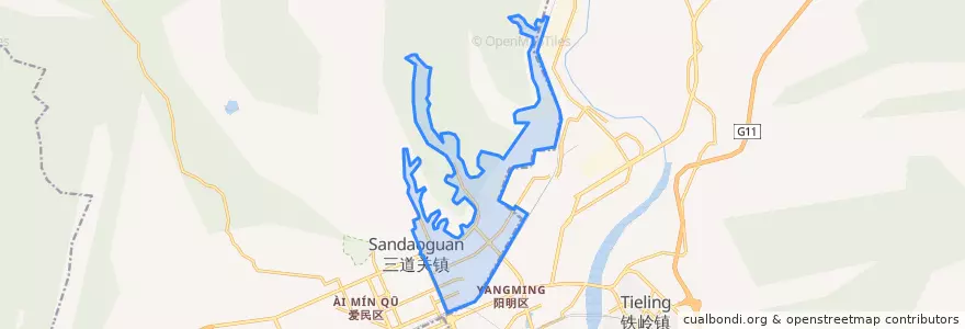Mapa de ubicacion de Daqing Subdistrict.