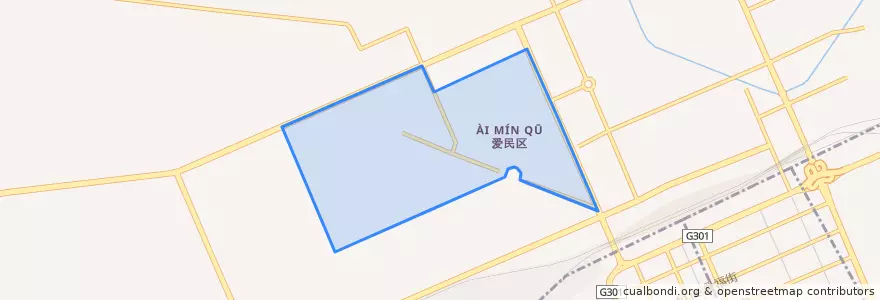 Mapa de ubicacion de 向阳街道.