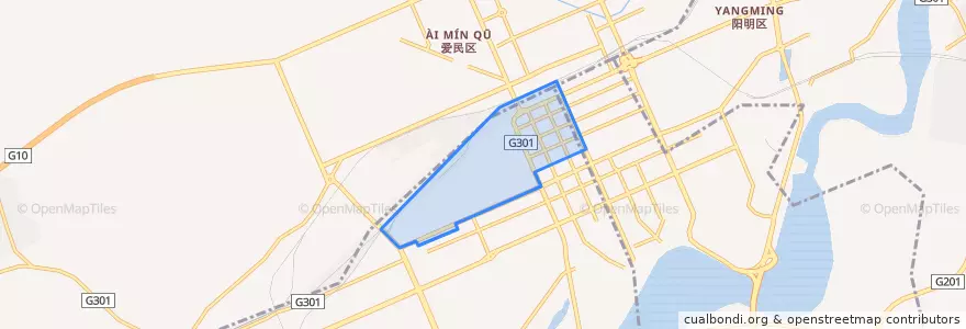 Mapa de ubicacion de Huoju Subdistrict.